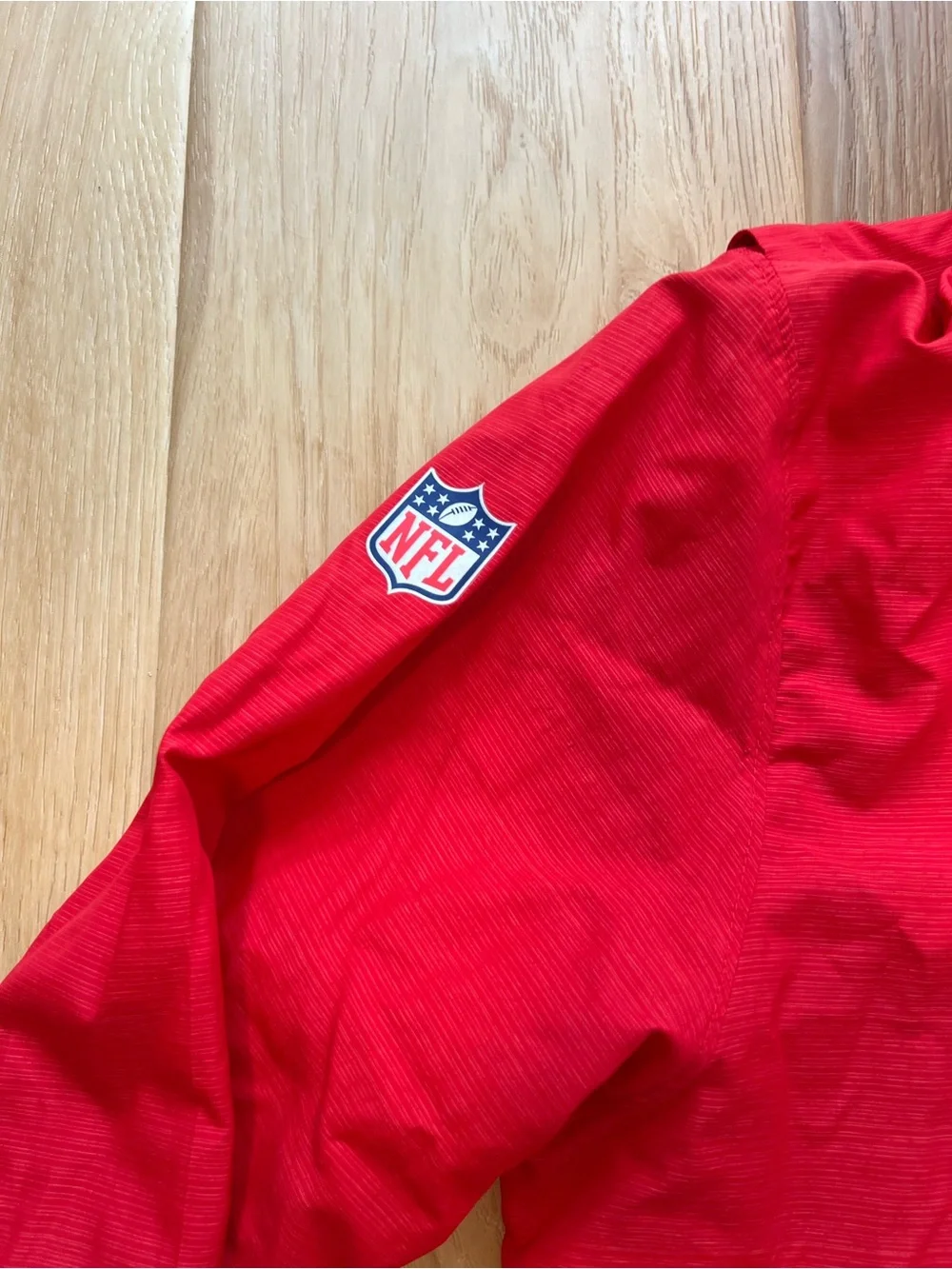 Nike NFL Onfield Apparel Kansas City Chiefs Red Hooded Pullover Windbreaker